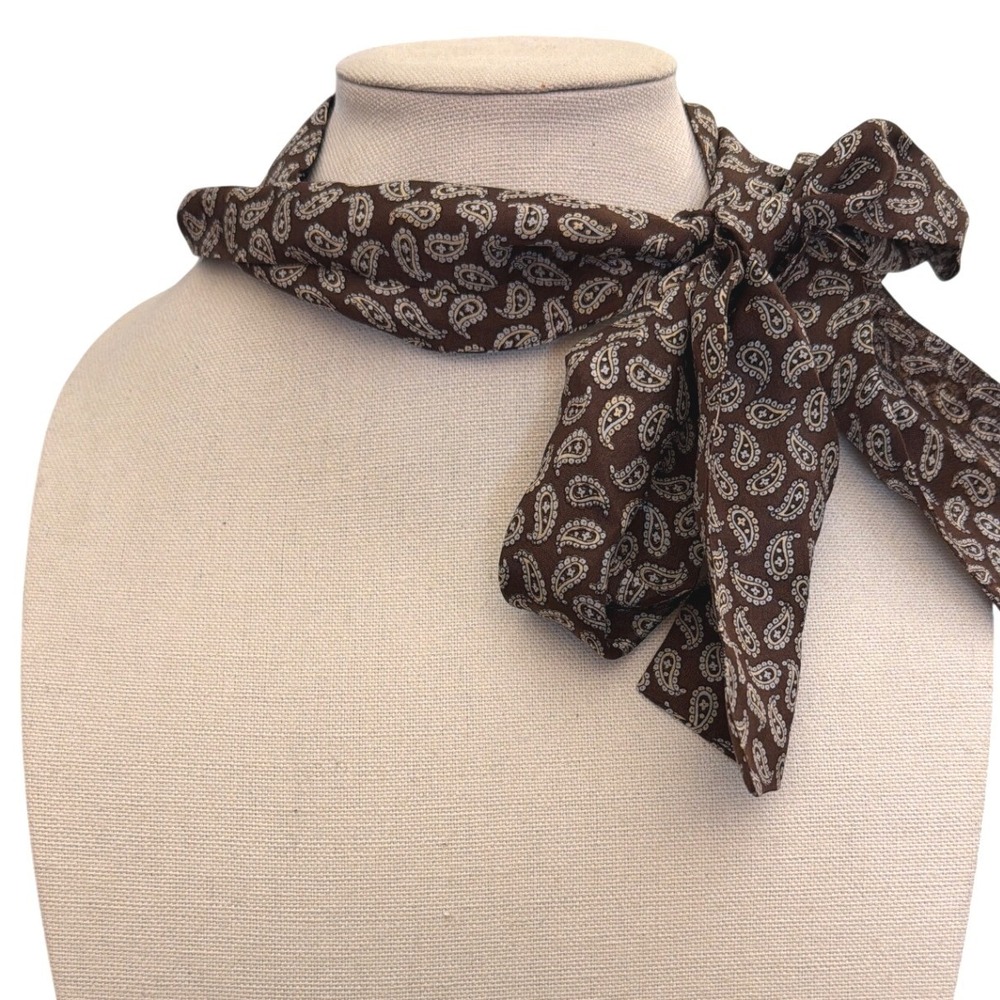 Vintage The Specialty House Silk Scarf Paisley Dark Academia Preppy Mod